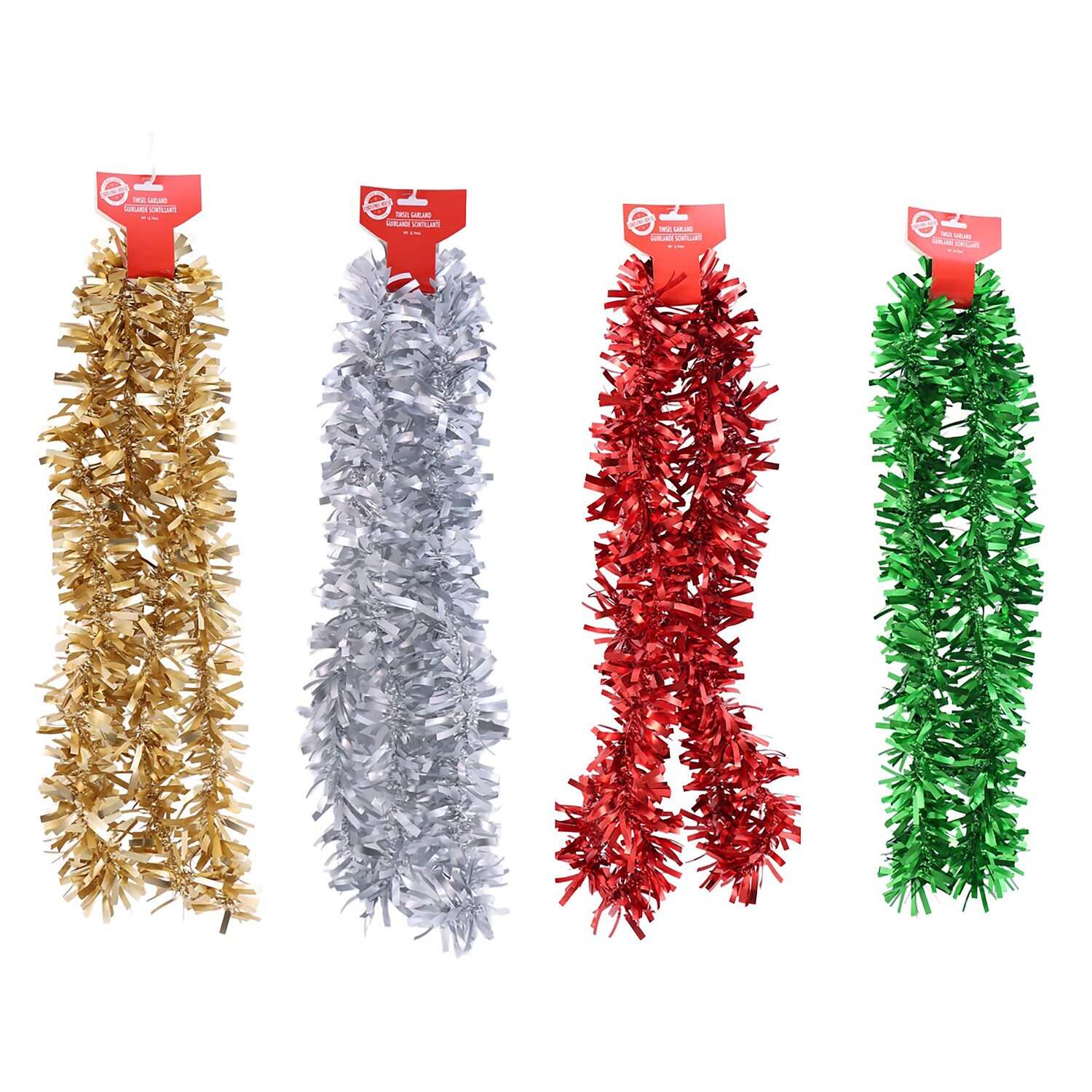 Christmas House Tinsel Garland, Assorted Colors. — coming to Dollar Tree Sep 18, 2026
