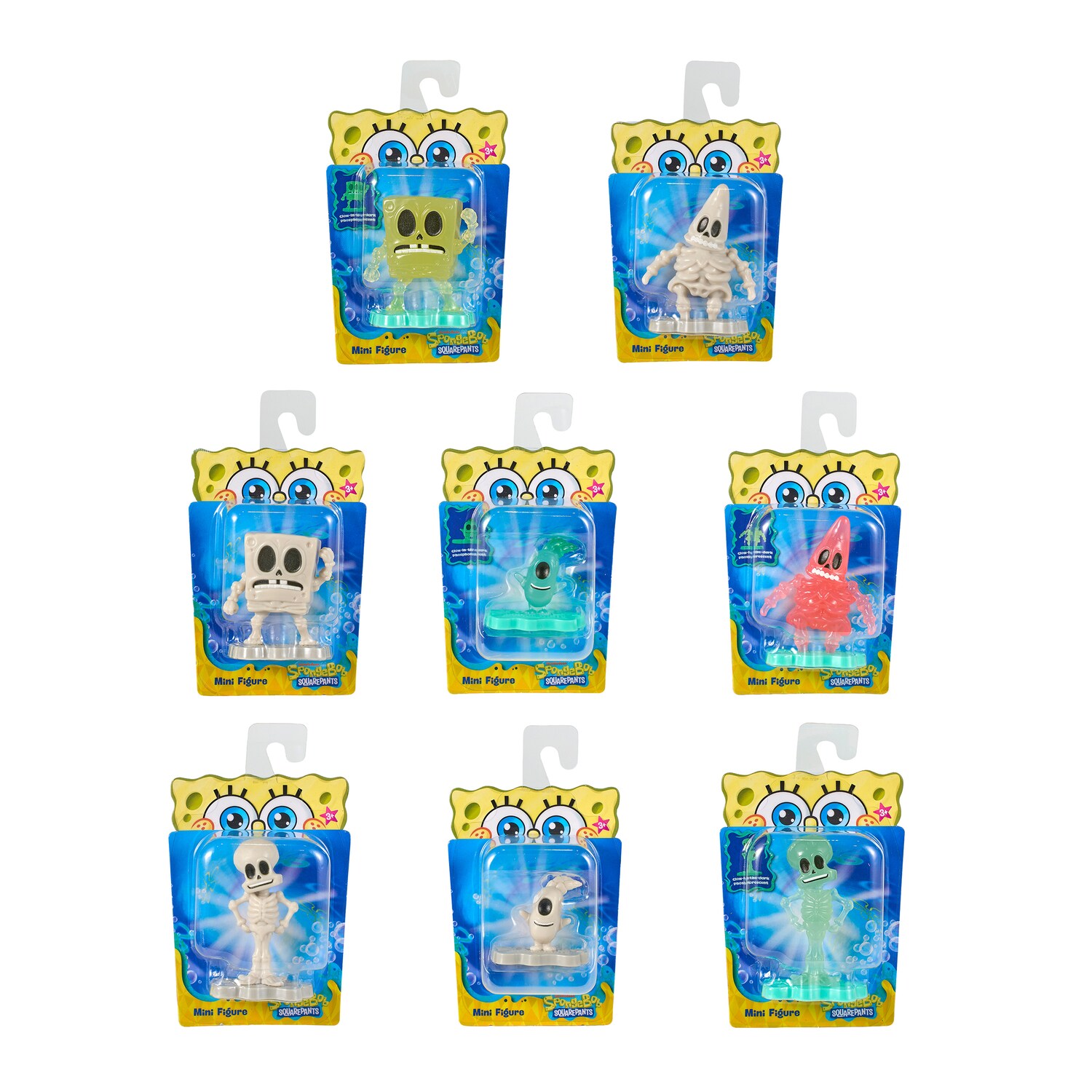 SpongeBob SquarePants Mini Glow In The Dark Figure And Skeleton Figure, Assorted Characters. — coming to Dollar Tree Sep 9, 2026