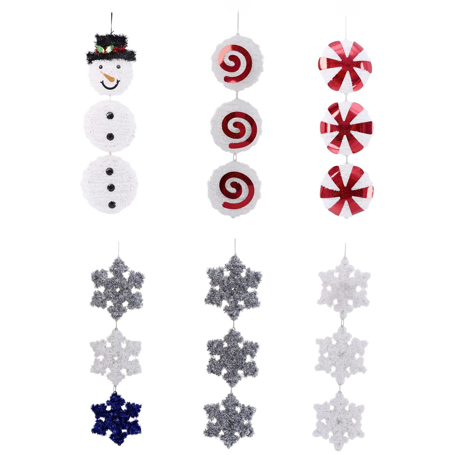 Christmas-themed Tinsel Hanging Decor, Assorted Styles. — coming to Dollar Tree Sep 16, 2026
