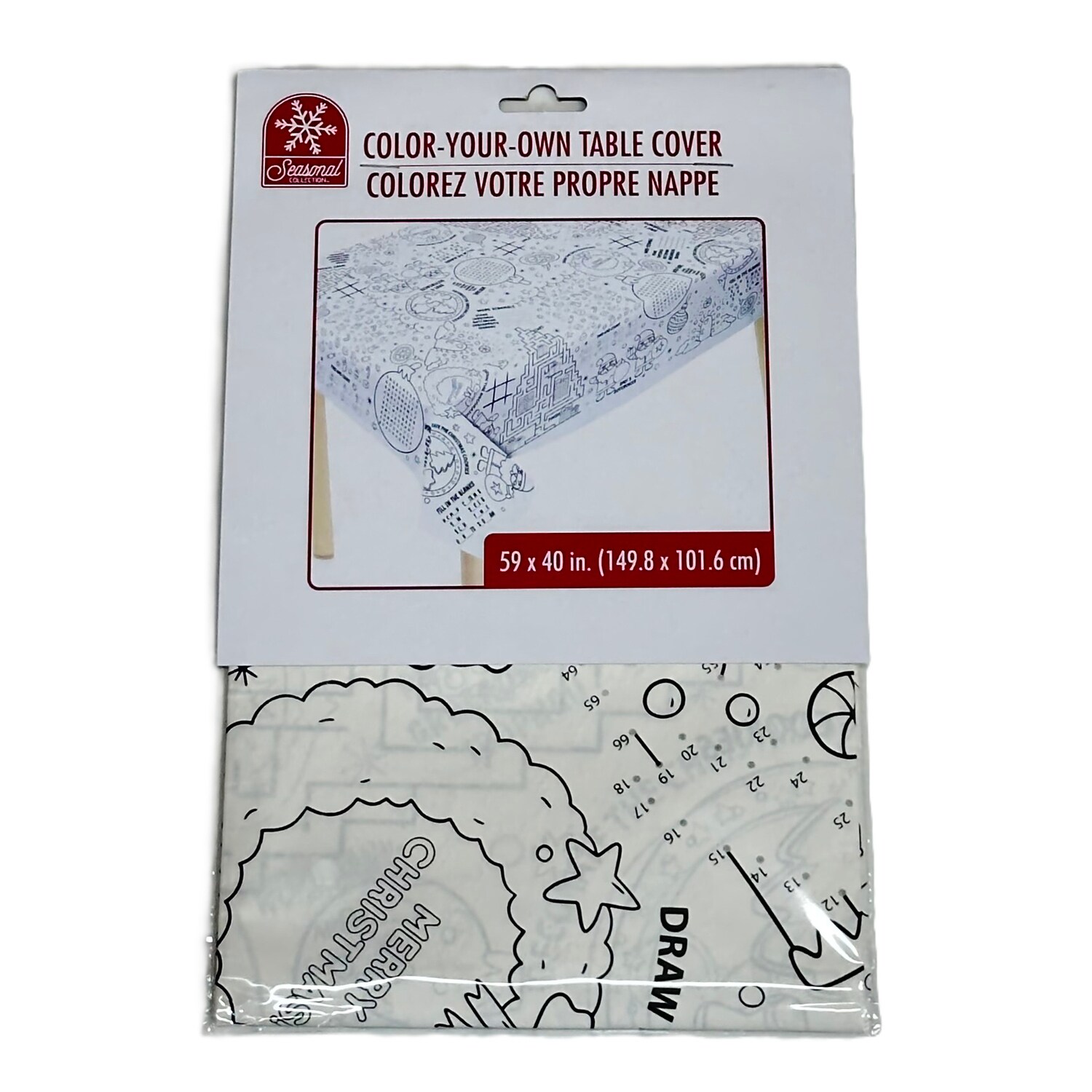 Seasonal Collection Color-Your-Own Table Cover — coming to Dollar Tree Sep 18, 2026