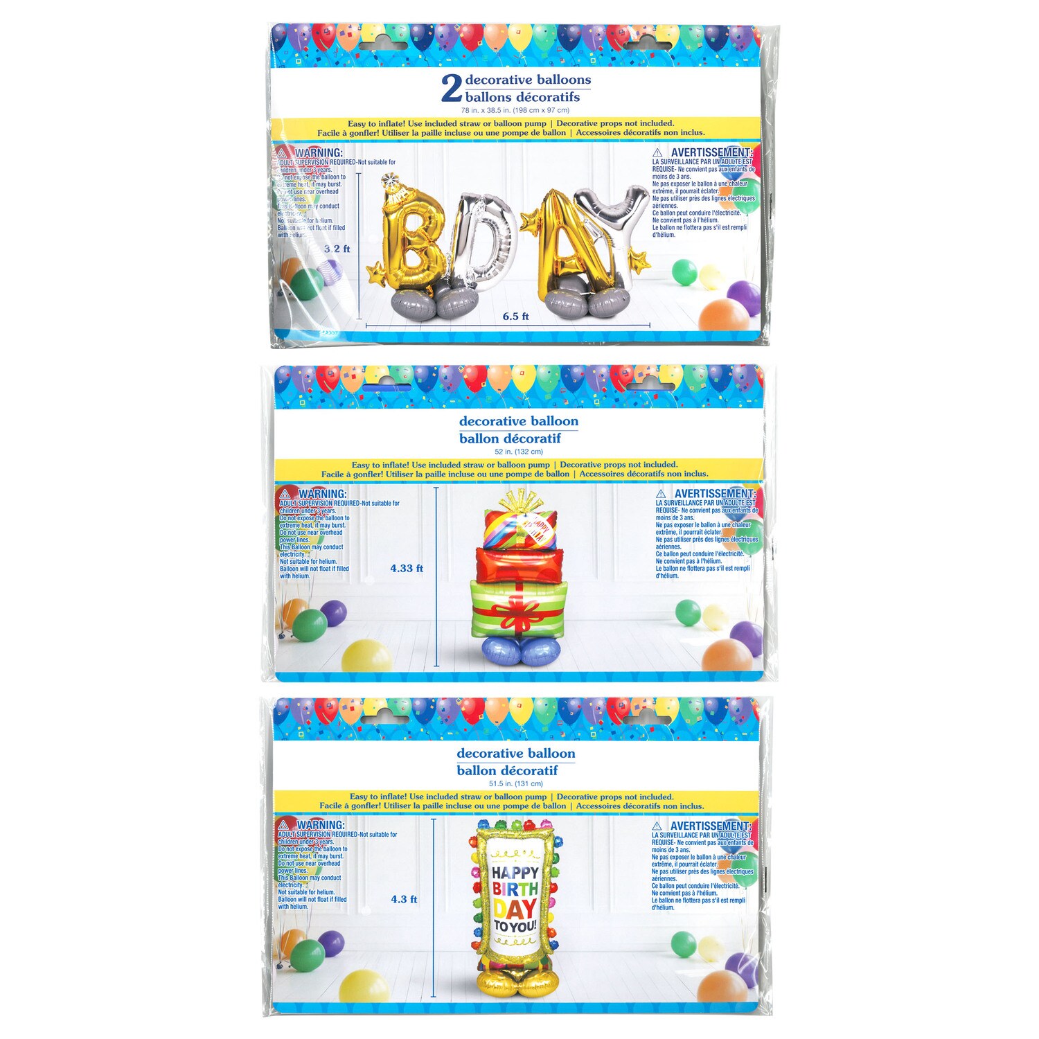 BDAY Standup Balloon Asmt — coming to Dollar Tree Sep 25, 2026