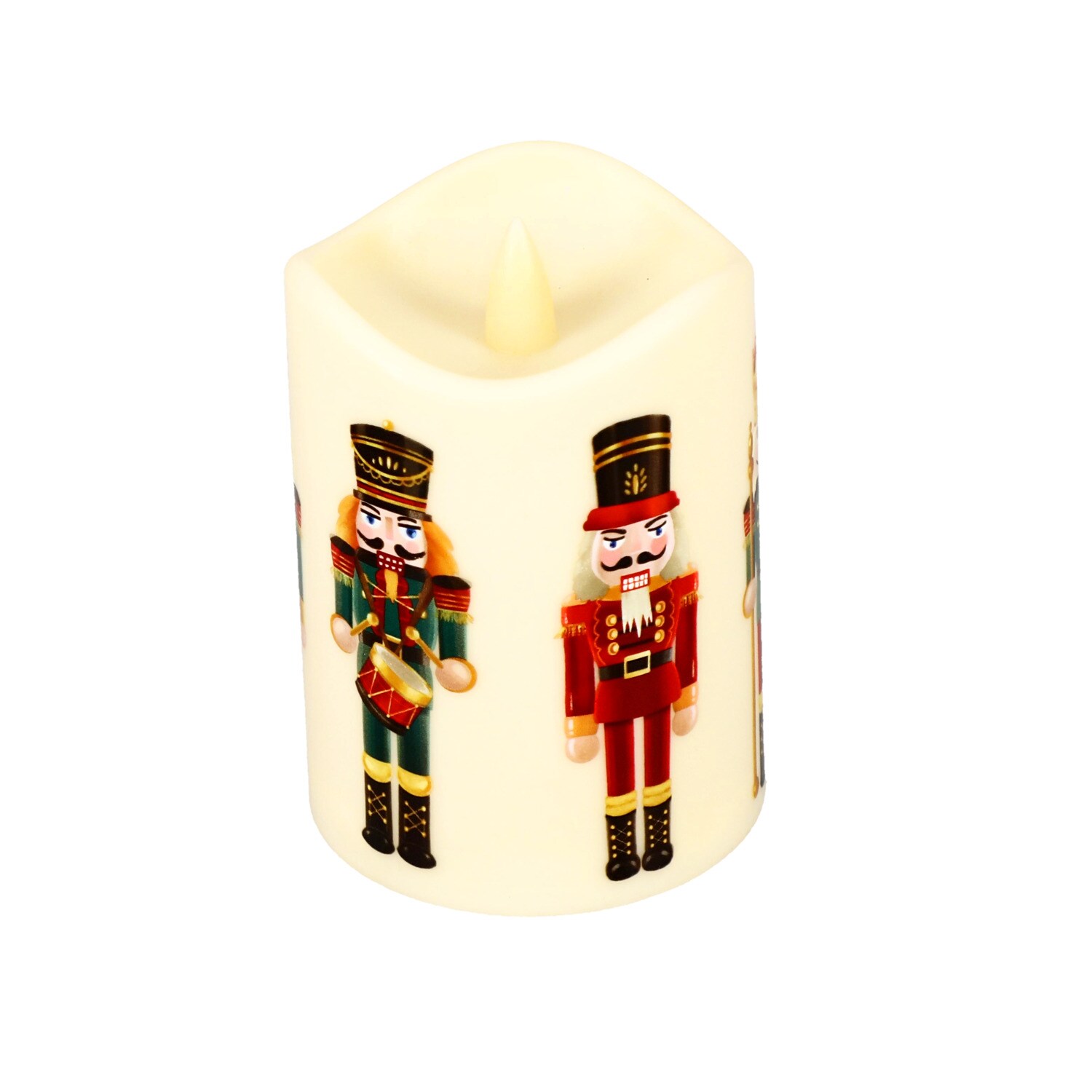 Christmas House Nutcracker LED Pillar Candle — coming to Dollar Tree Sep 18, 2026
