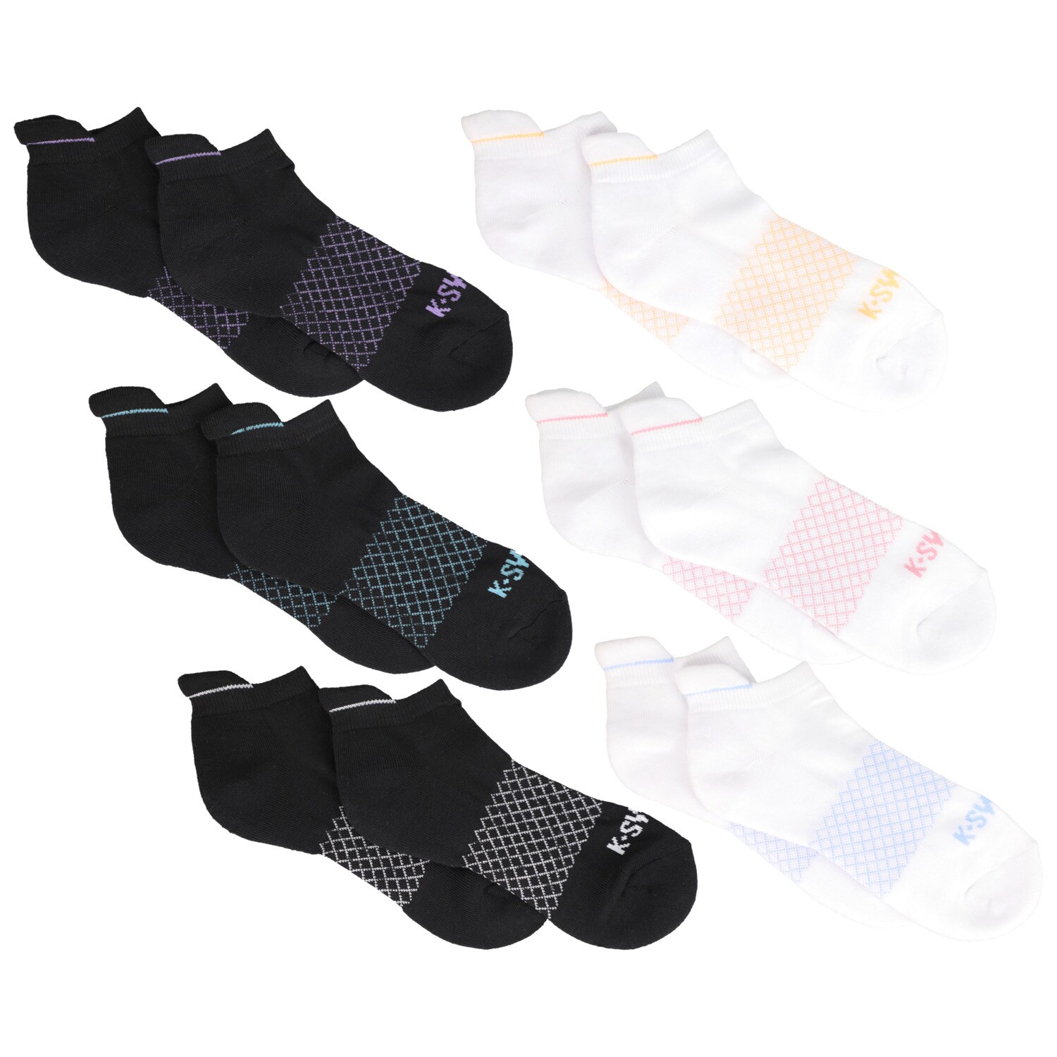 Kswiss Women's Low-cut Cushion Socks Size 5-10, Assorted Colors, 6-pc Pack. — coming to Dollar Tree Sep 18, 2026