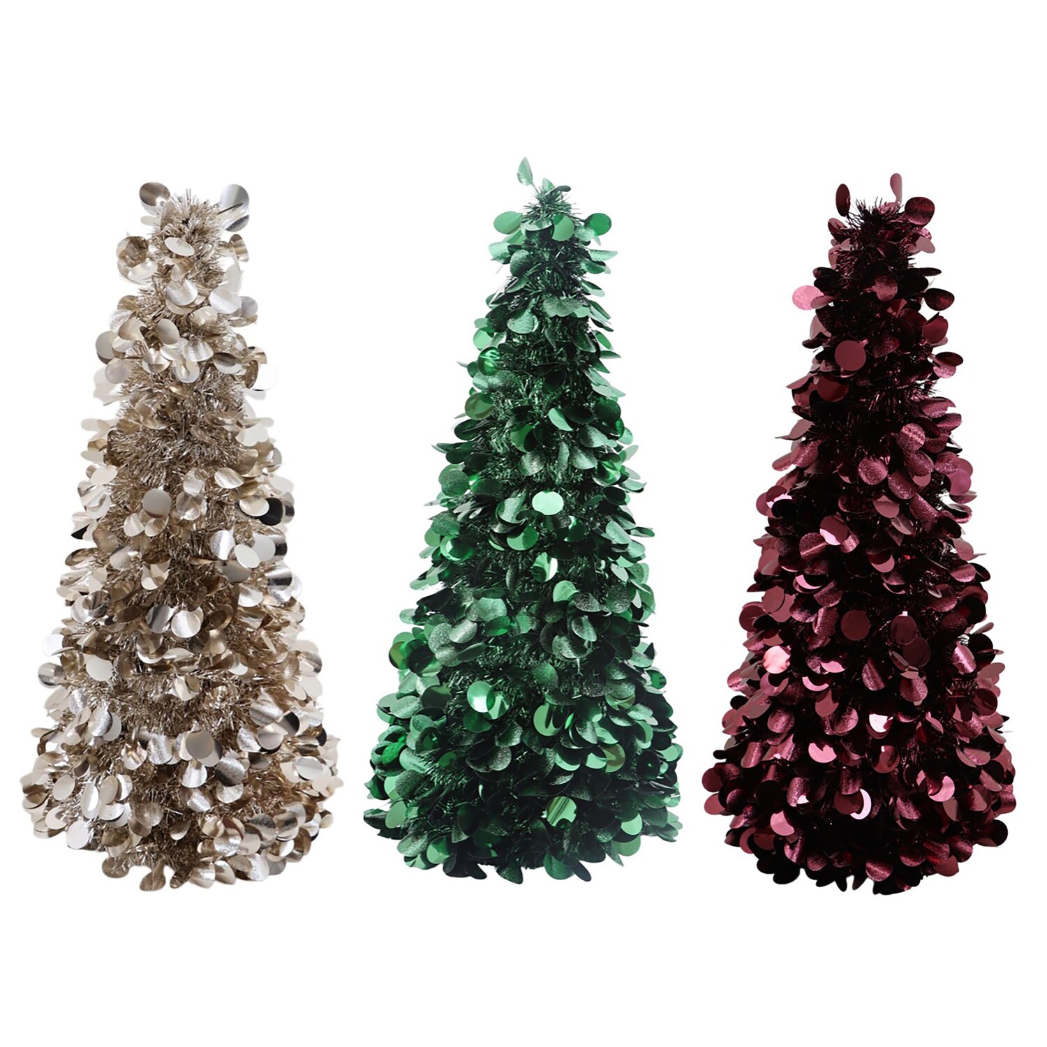 Mini Christmas Tree Tinsel Decor, Assorted Colors — coming to Dollar Tree Sep 11, 2026