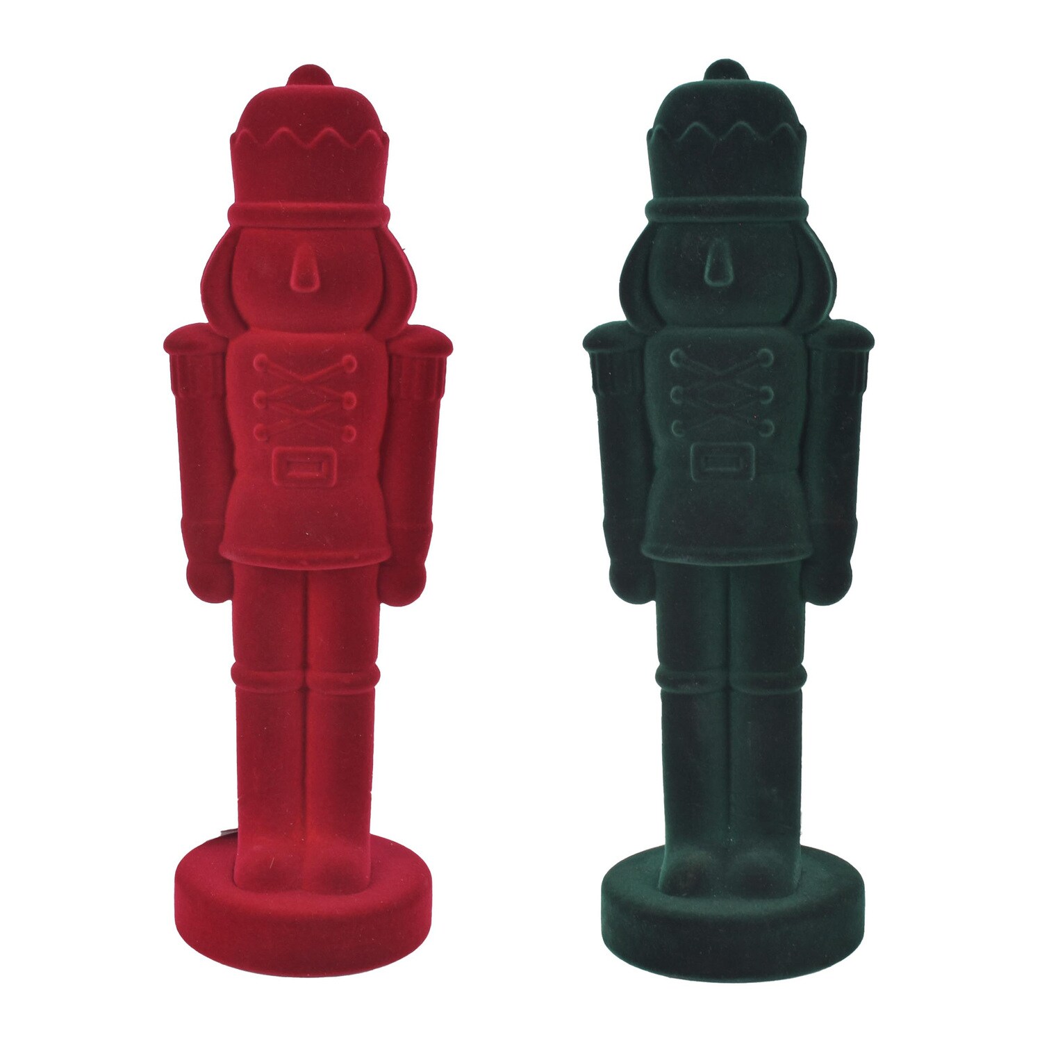 Flocked Nutcracker Christmas Decor, Assorted Colors — coming to Dollar Tree Aug 30, 2026