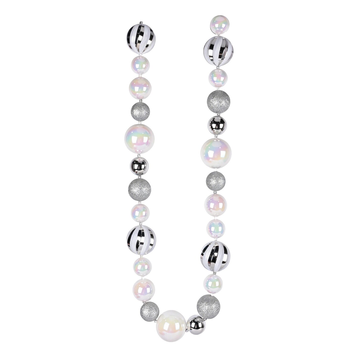 Silver And White Ball Garland — coming to Dollar Tree Aug 29, 2026
