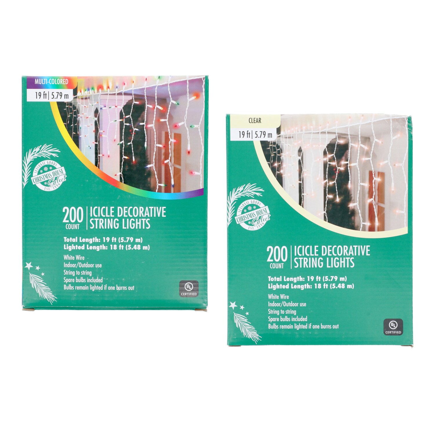 Christmas House Icicle Decorative String Light, Assorted Colors, 200 bulb 19 ft. — coming to Dollar Tree Sep 18, 2026