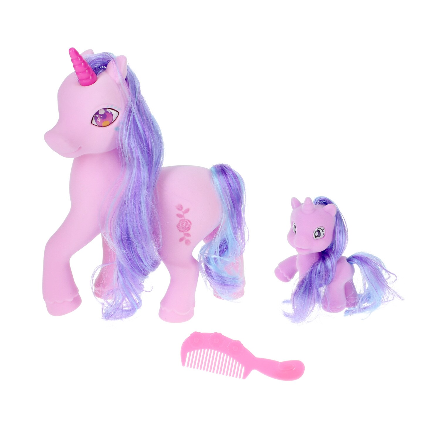 Just Pretending Flocked Pony Toy, 3-pc Pack — coming to Dollar Tree Aug 27, 2026