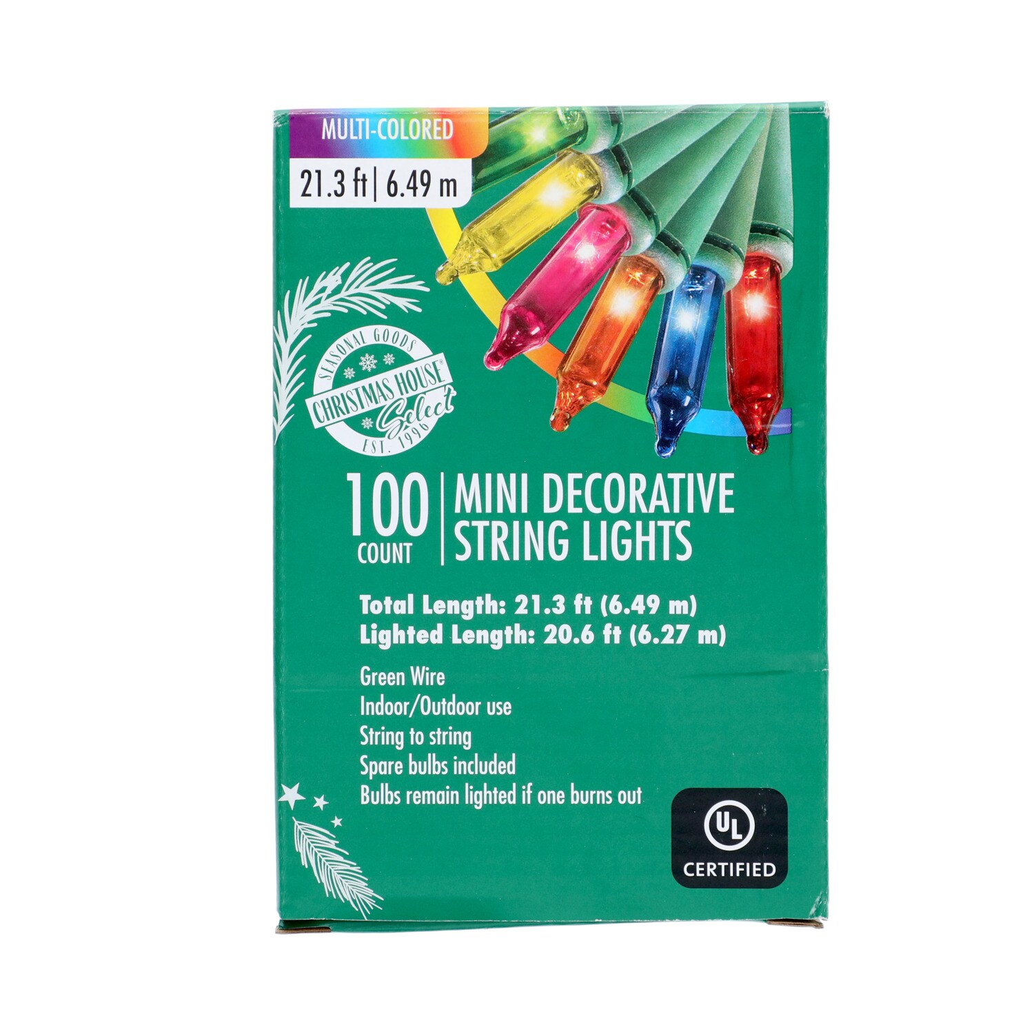 Christmas House Mini Decorative String Light, 100 lights, 21.3 ft — coming to Dollar Tree Sep 18, 2026