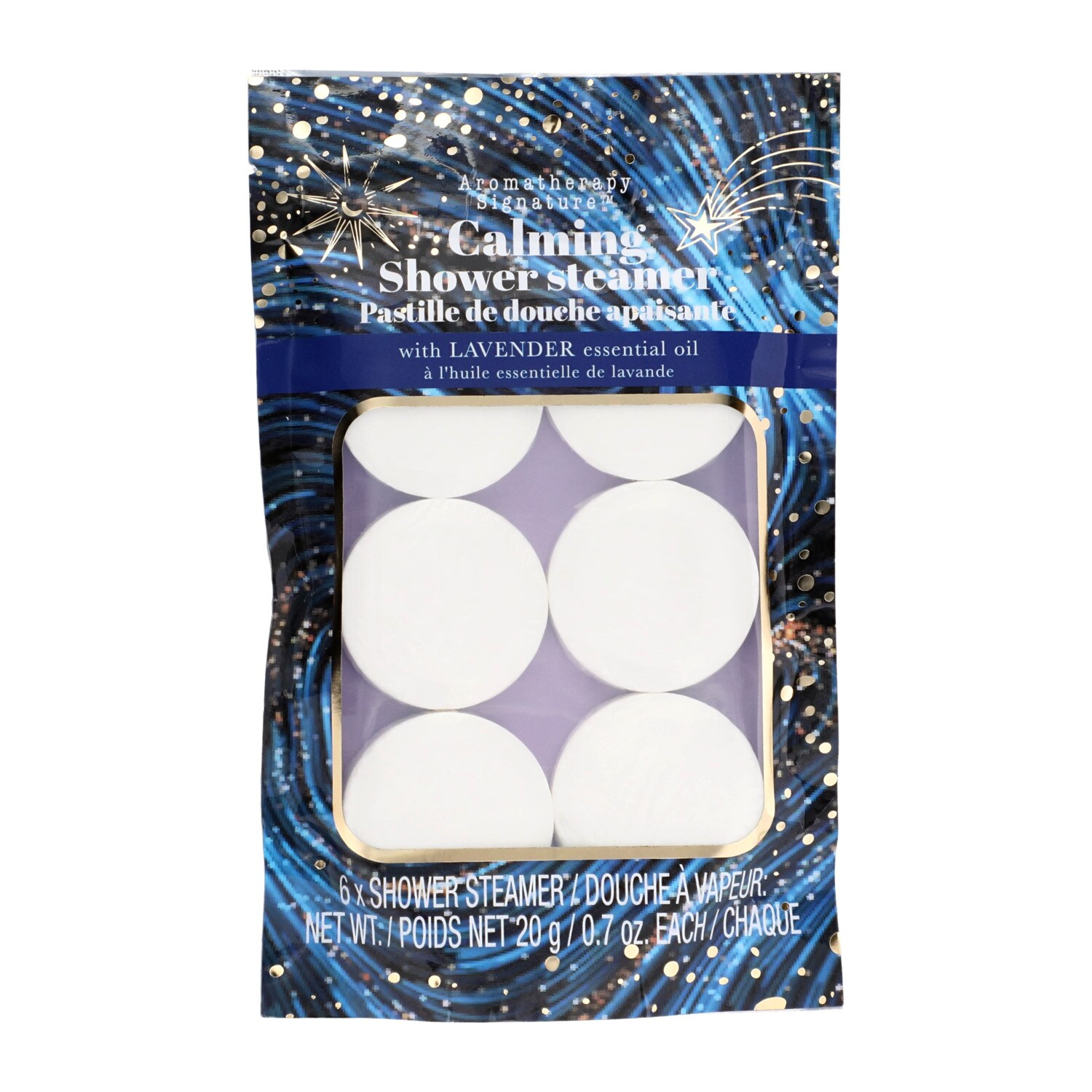 Aromatherapy Signature Calming Shower Steamer, 6-pc Pack — coming to Dollar Tree Aug 22, 2026