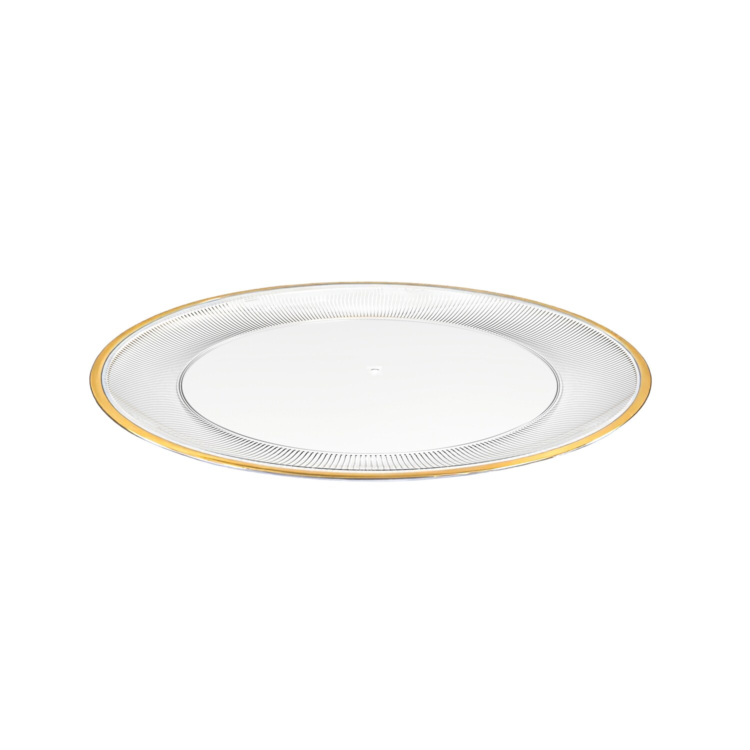 Gold Rim Round Tray. — coming to Dollar Tree Nov 11, 2026