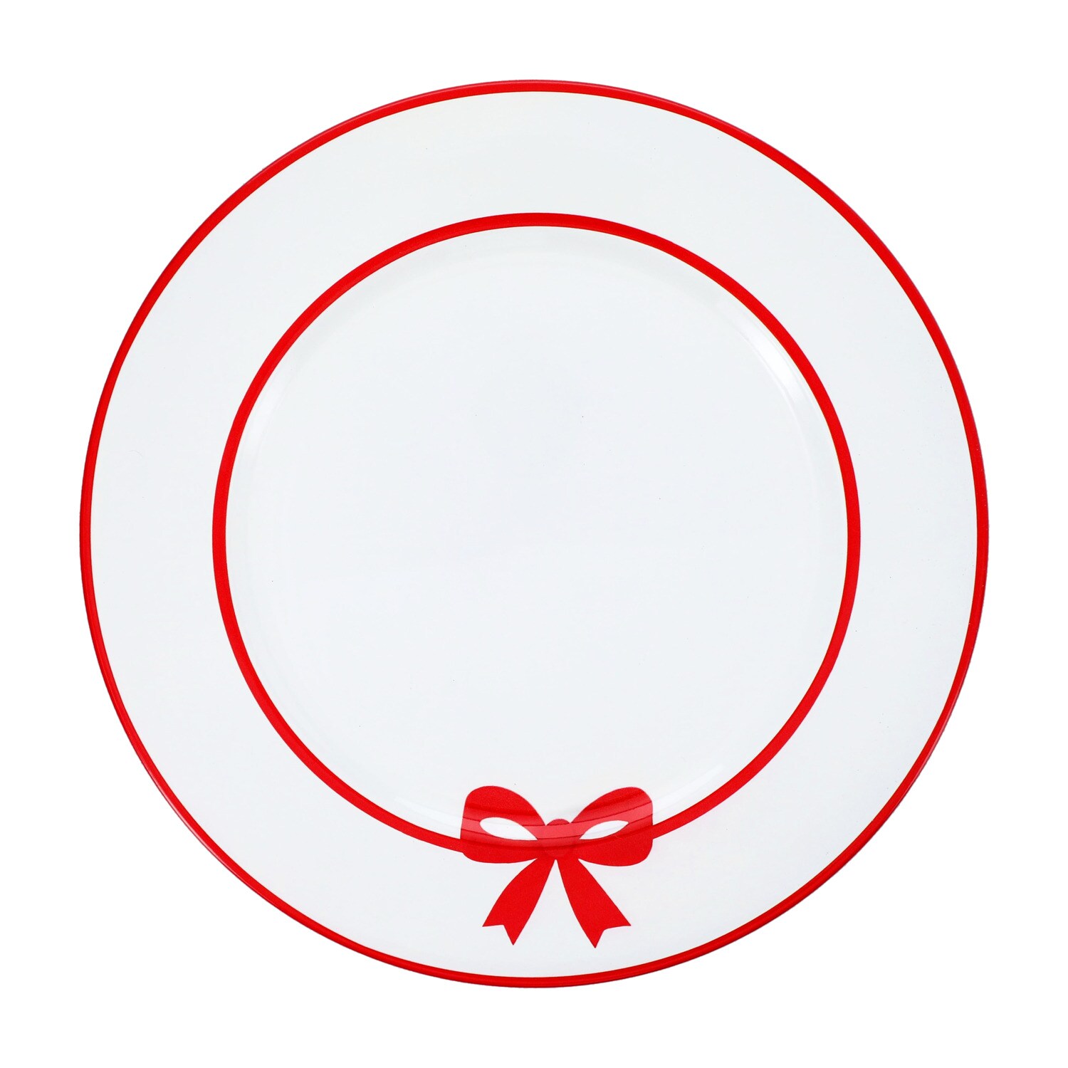 Red Ribbon Charger Plate — coming to Dollar Tree Sep 30, 2026