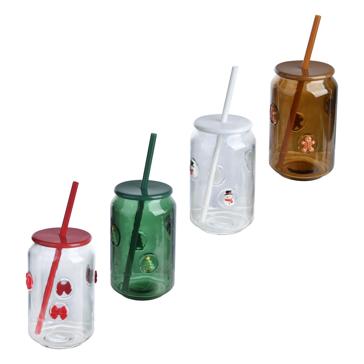 Christmas Theme Jar With Lid And Straw, Assorted Deigns, 1-ct. — coming to Dollar Tree Sep 30, 2026