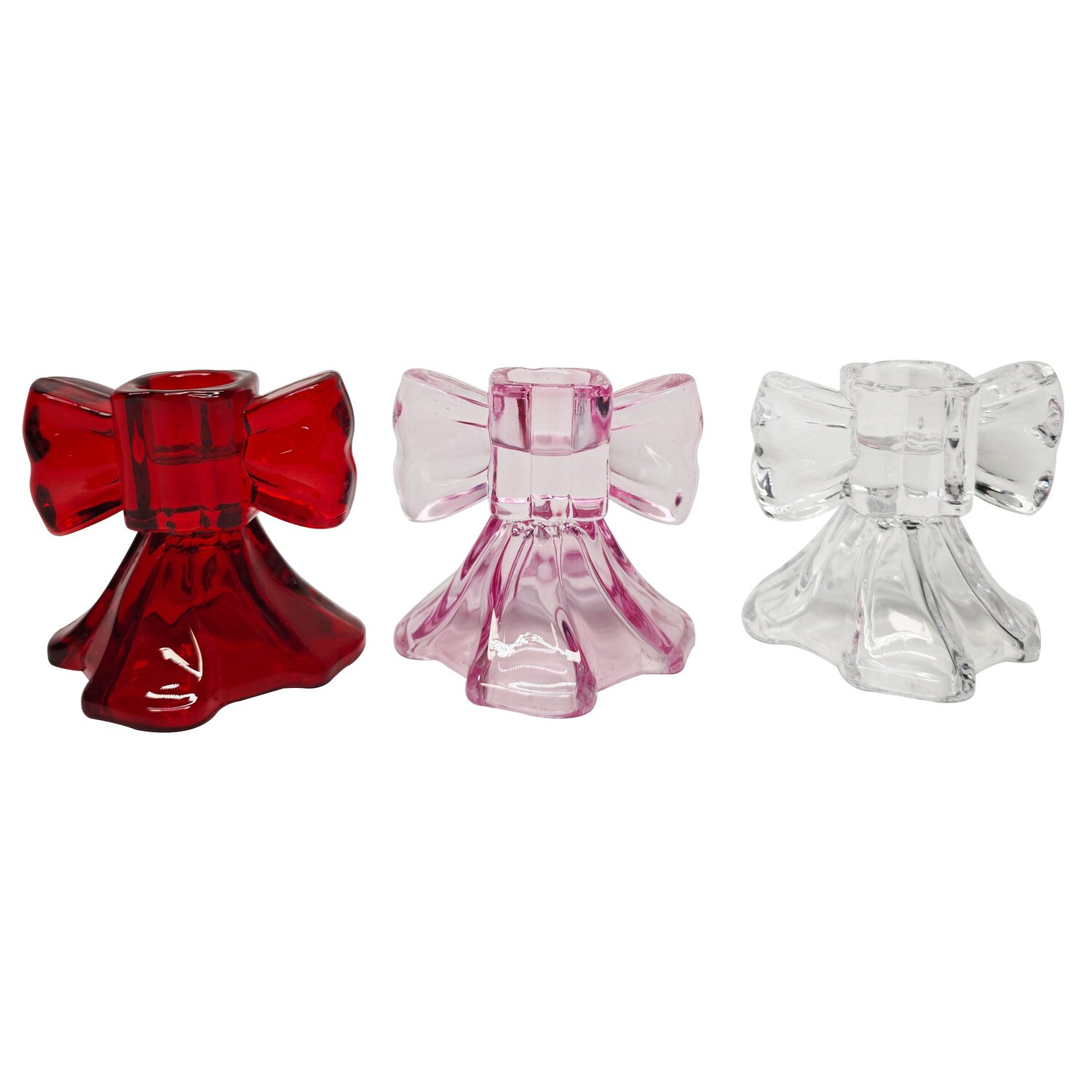 Bow-shaped Glass Candle Holder, Assorted Colors, 1-ct. — coming to Dollar Tree Sep 25, 2026