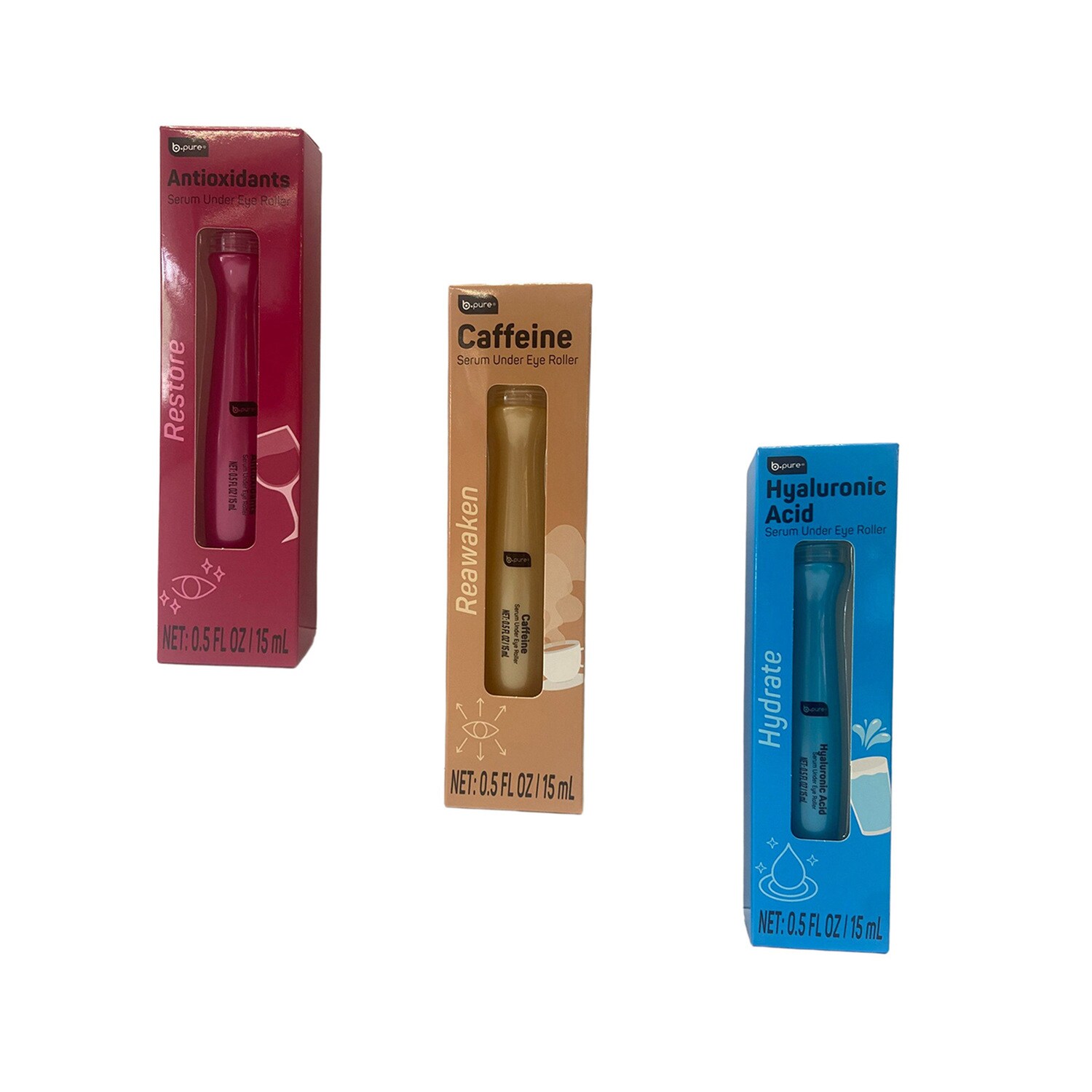 b.pure Serum Under Eye Roller, Assorted Colors, 0.5 OZ — coming to Dollar Tree Sep 4, 2026