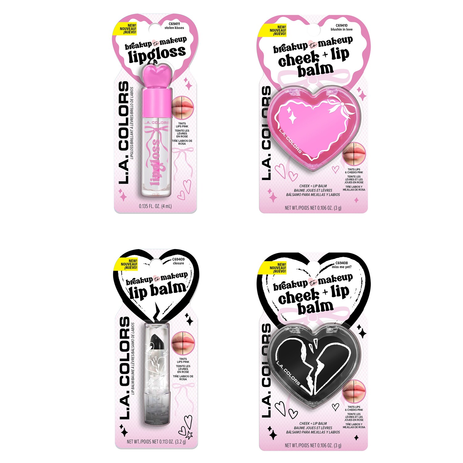 L.A. Colors Breakup To Makeup Lip Care Cosmetic, Assorted Shades And Products — coming to Dollar Tree Nov 4, 2026