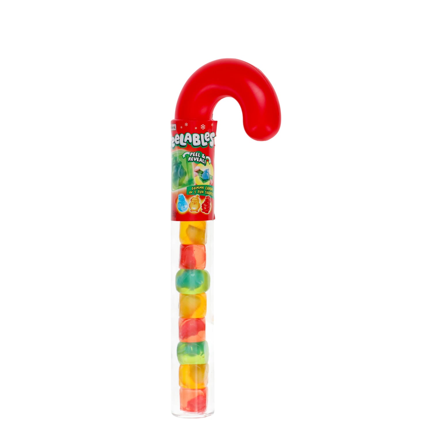 Peelables Peel And Reveal Gummy Candy Cane Tube — coming to Dollar Tree Sep 18, 2026