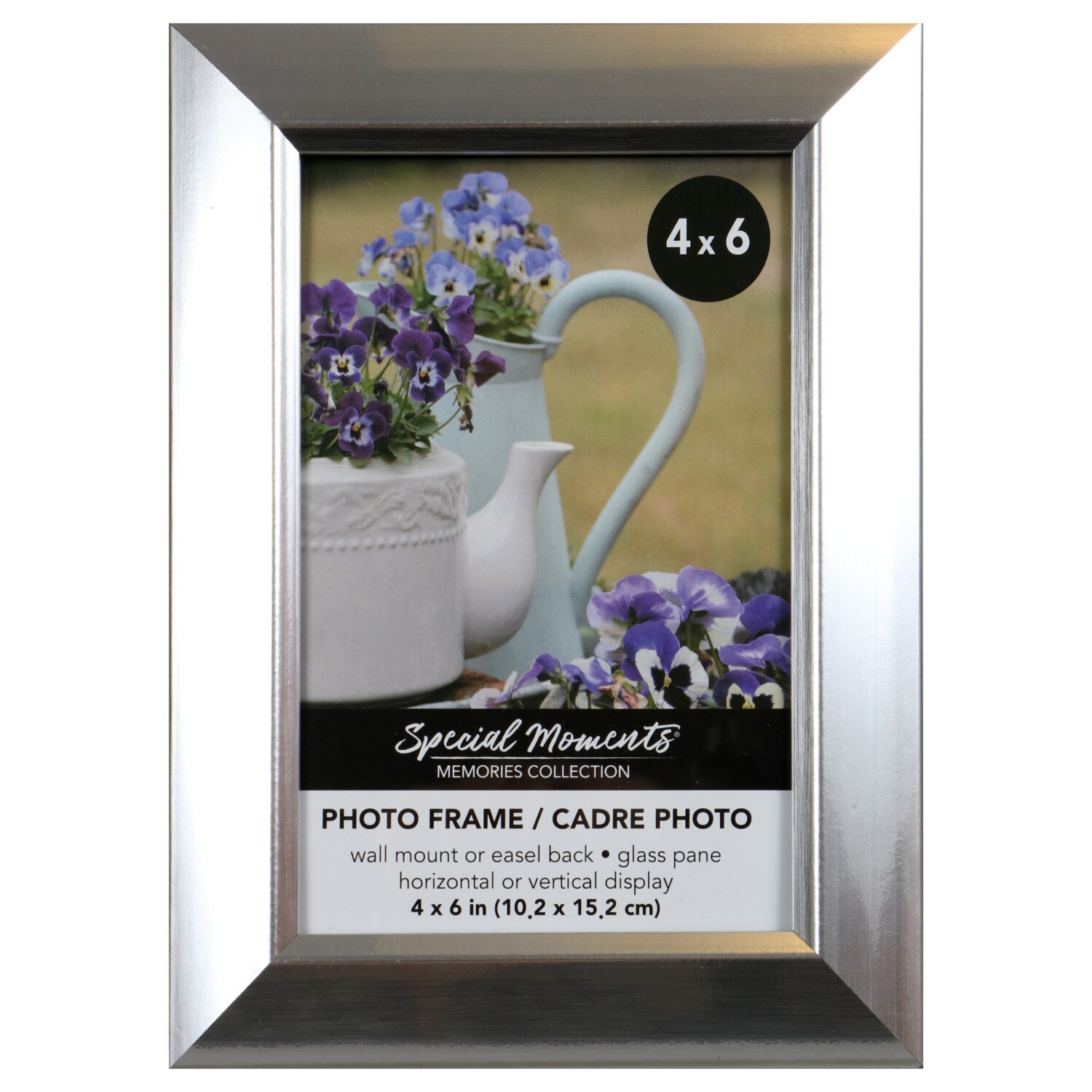 Special Moments WedgeEdge Silver Plastic Photo Frames, 4x6 in.