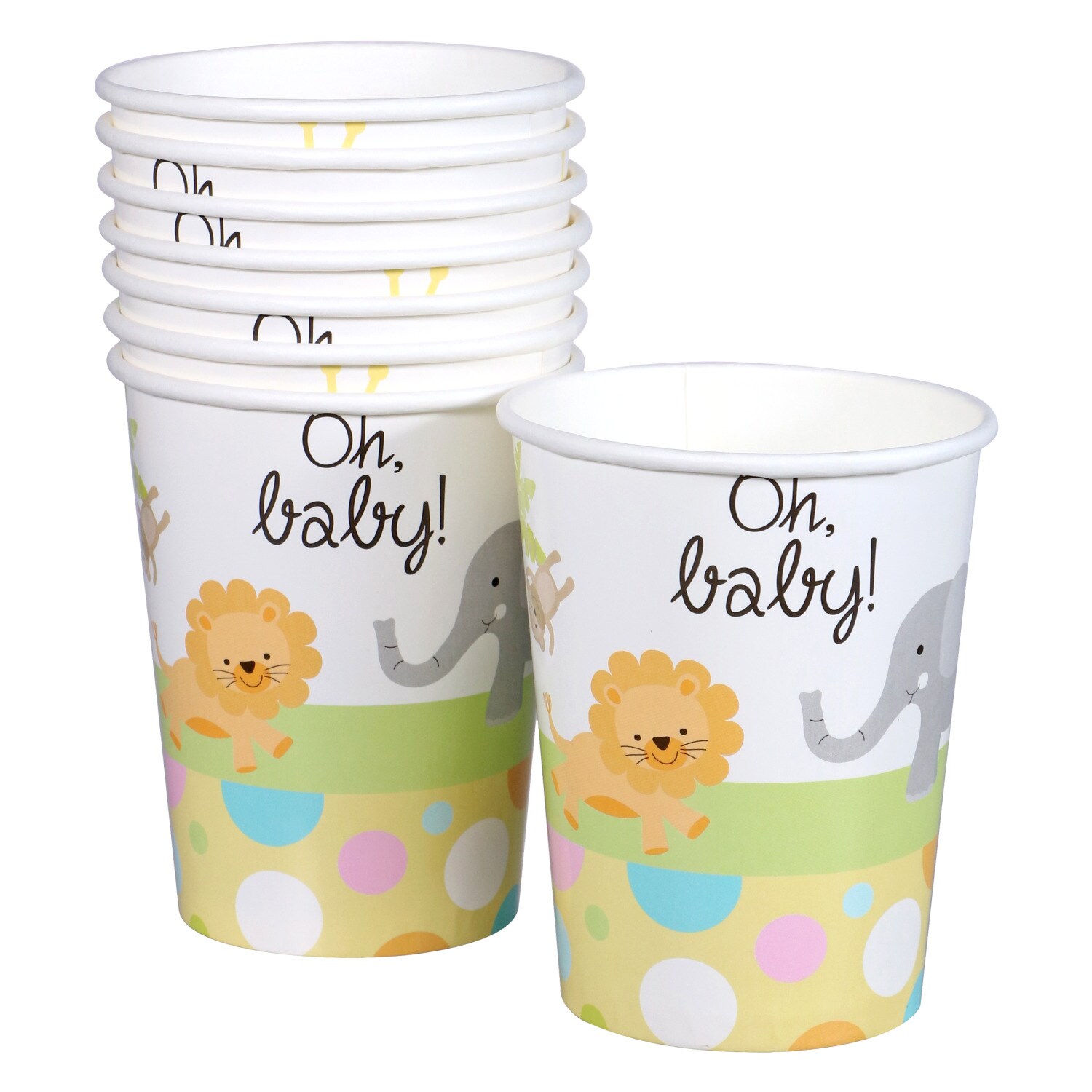 Oh Baby Gender Neutral Paper Party Cups, 9 oz., 12ct. Packs