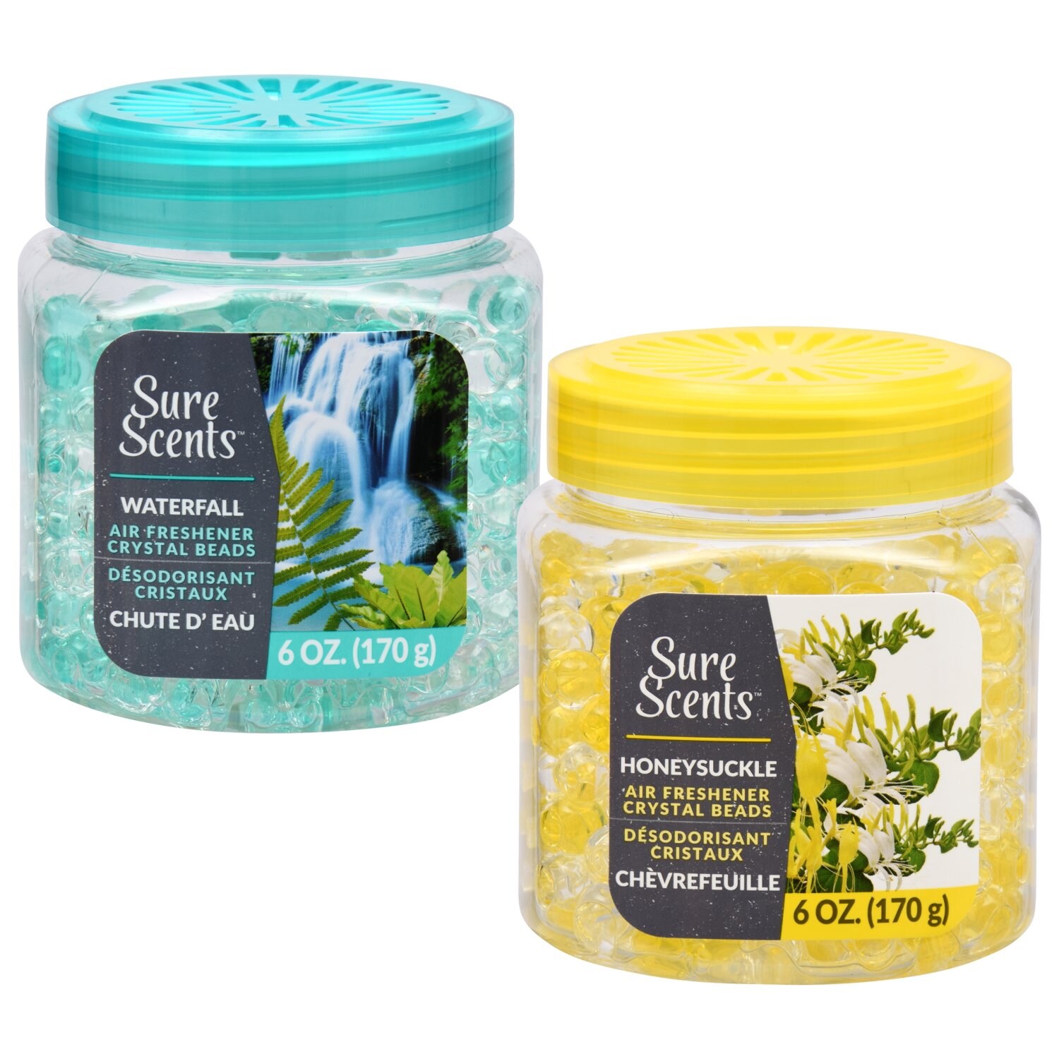 Sure Scents Crystal Bead Air Fresheners, 6 oz. Jars