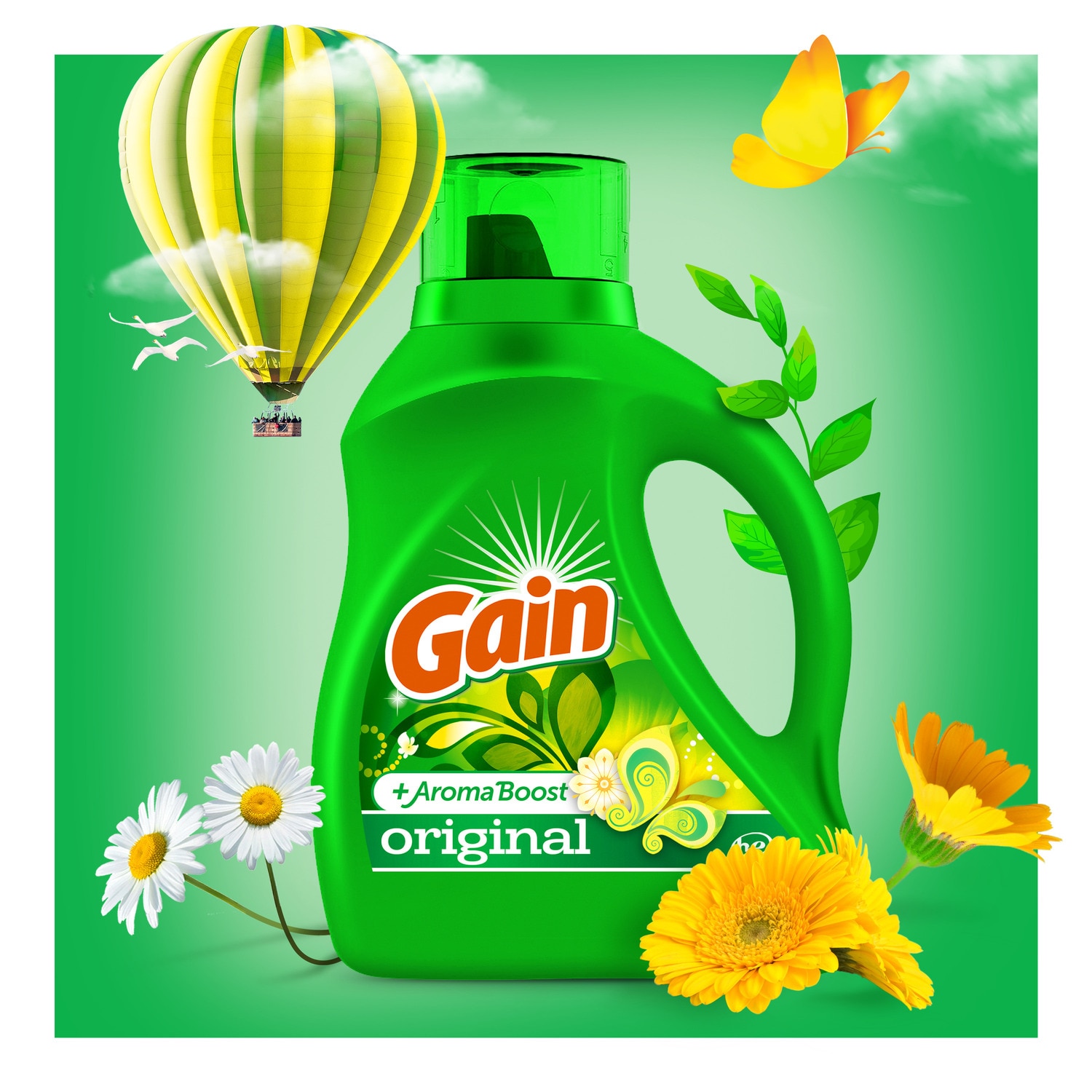 Gain Original Aroma Boost Laundry Detergent - Thumbnail 4