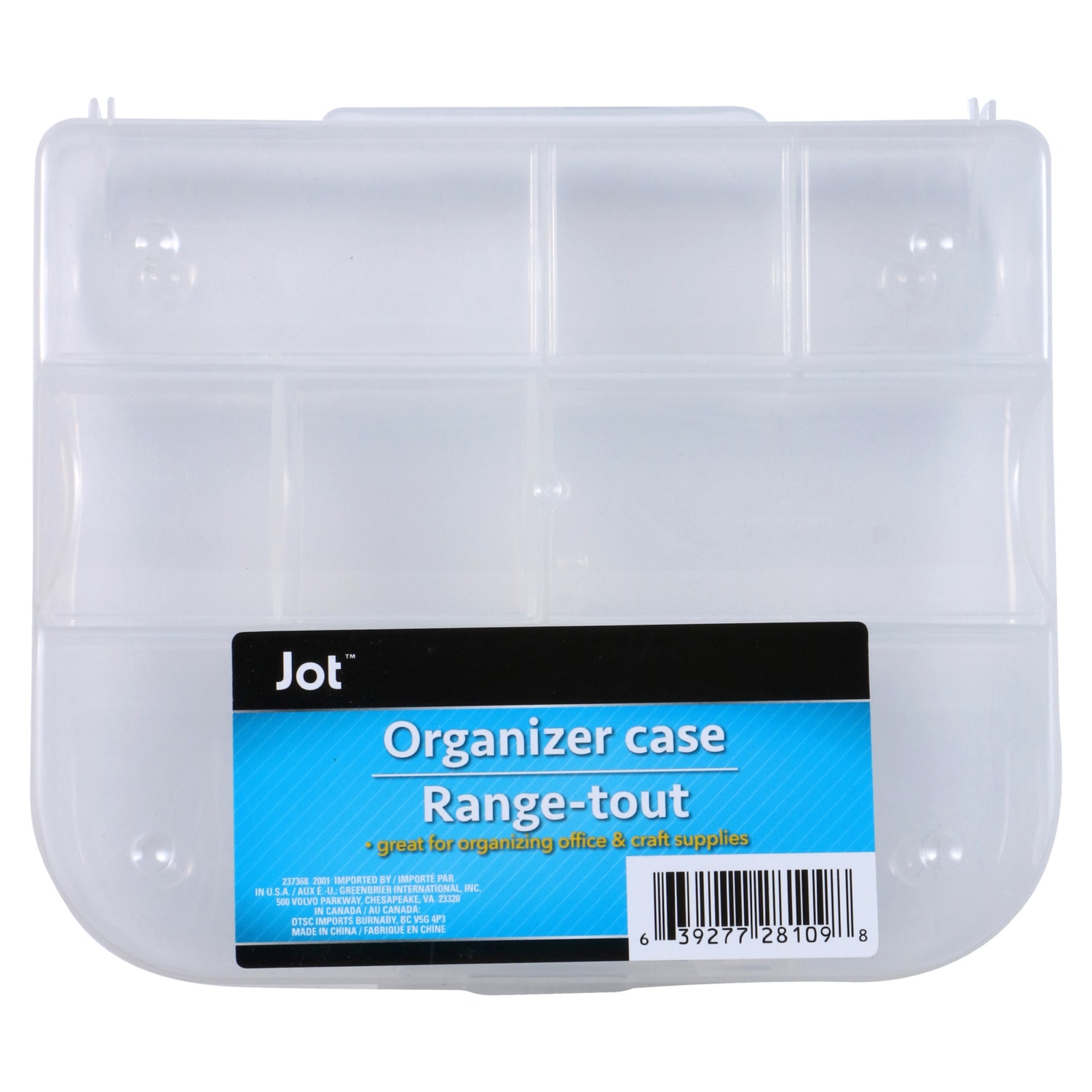 View Jot Plastic 9-Compartment Organizer Case