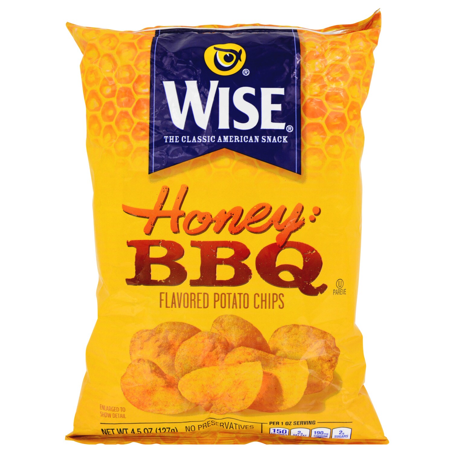 Wise Honey BBQ Flavored Potato Chips, 5 oz. Bags