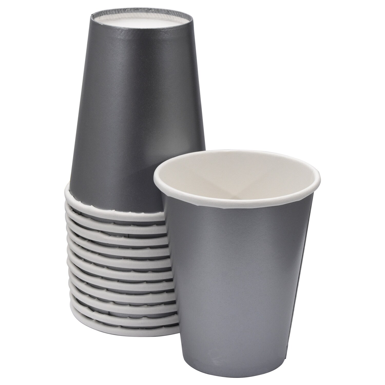 Silver Paper Party Cups, 12ct. Packs