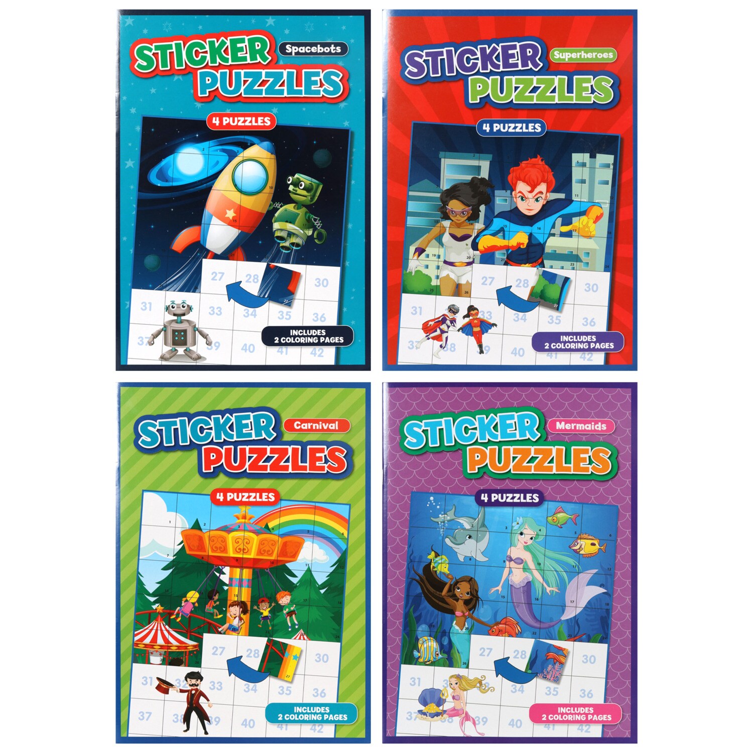 Kids Sticker Puzzle Books