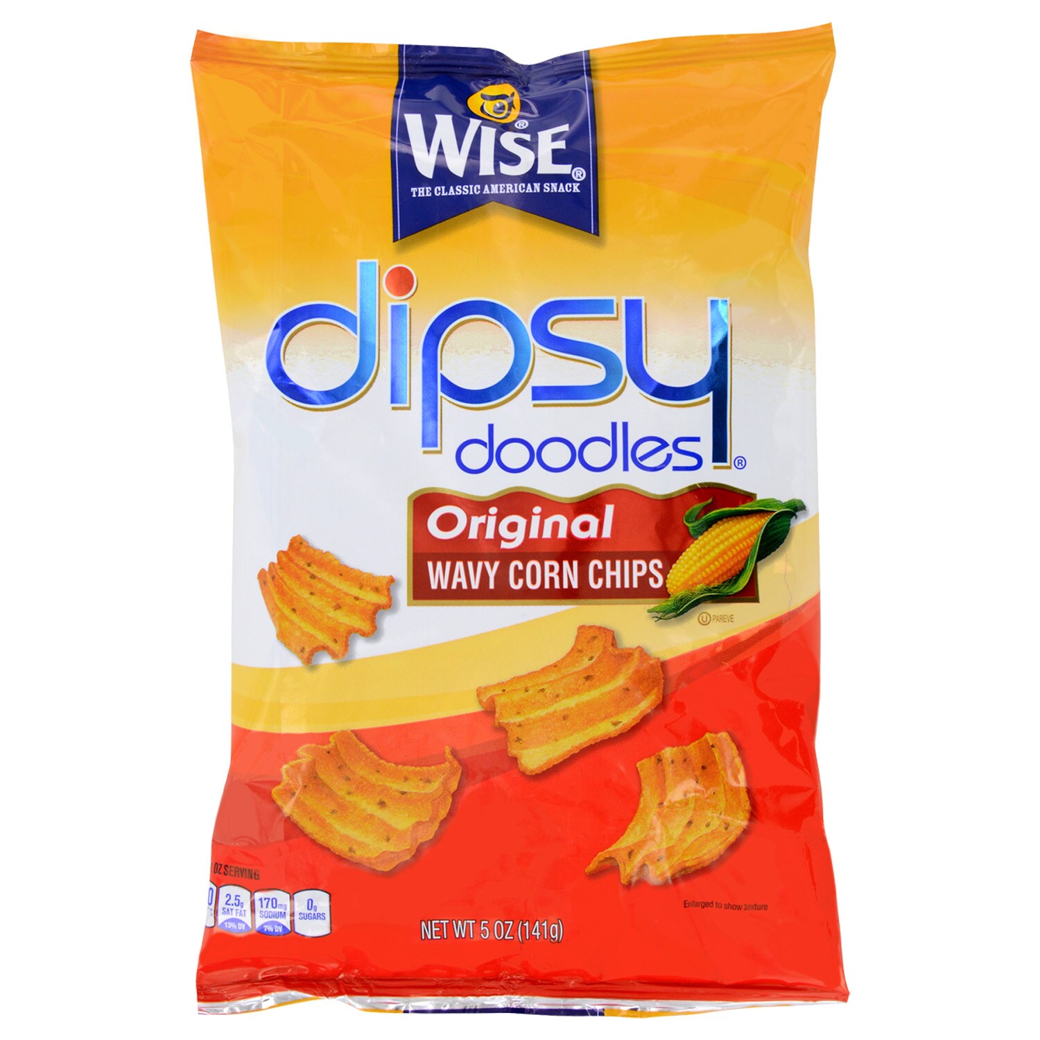 Wise Dipsy Doodles Wavy Corn Chips, 7 oz.