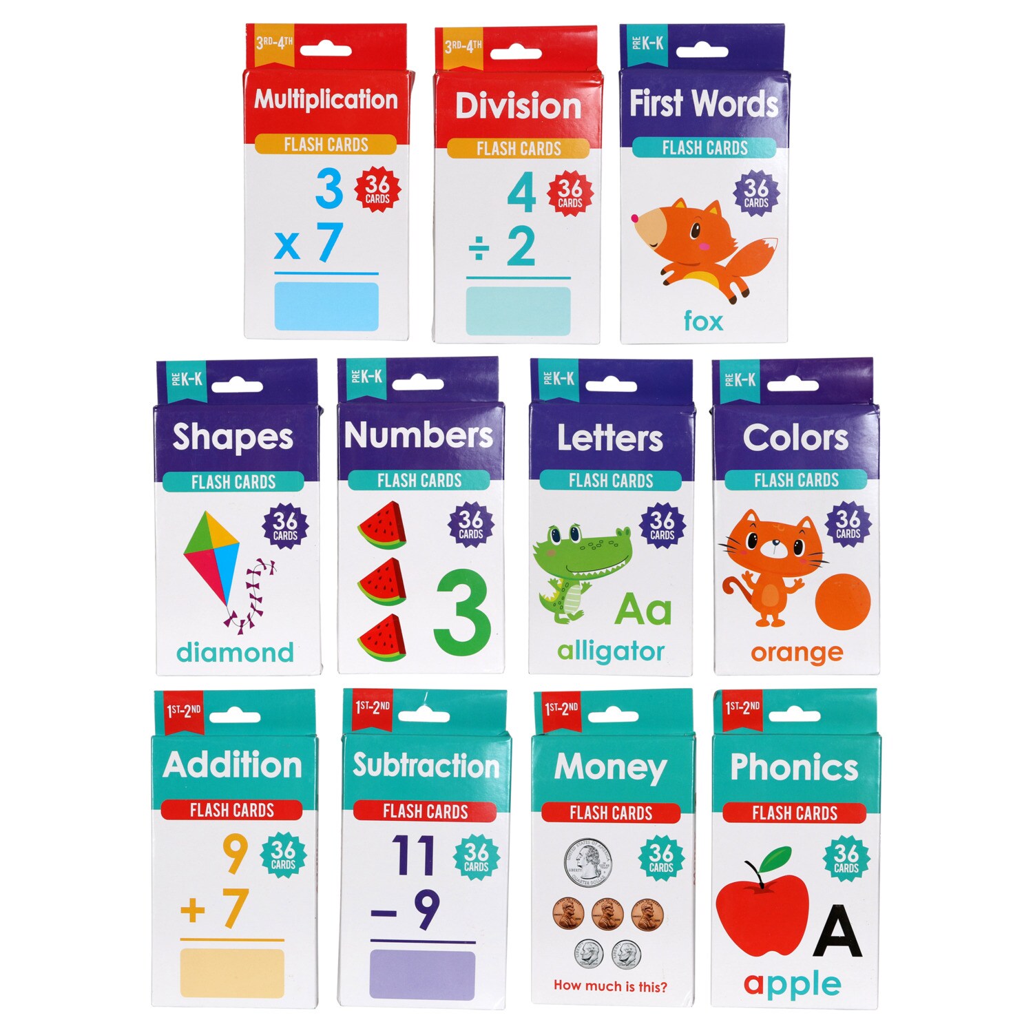 Colorful Flash Cards