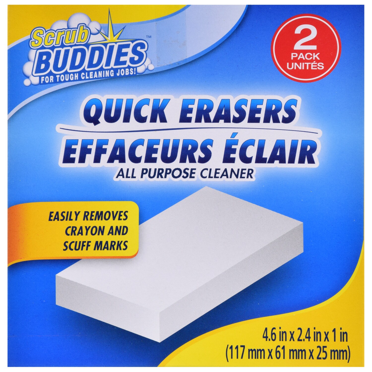 erasers total 12 Scrub Buddies 2 In 1 Quick Eraser 6 packs 