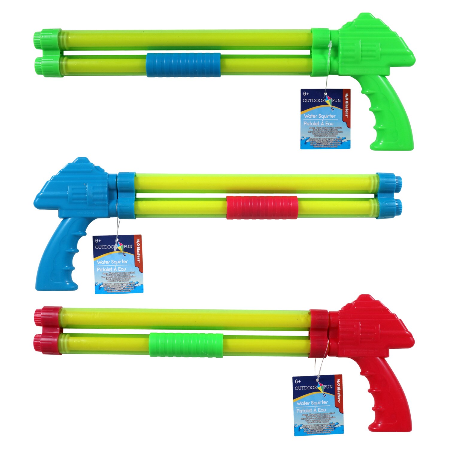2 H2O Blasters Double Barrel Water Gun BLASTER in Blue 14.75 Inch FREE SHIPPING 