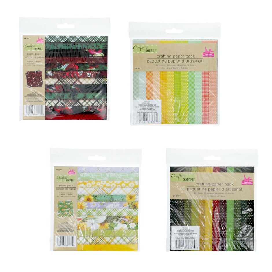 Crafter's Square Crafting Paper Pack, 6x6 in. 24-sheet