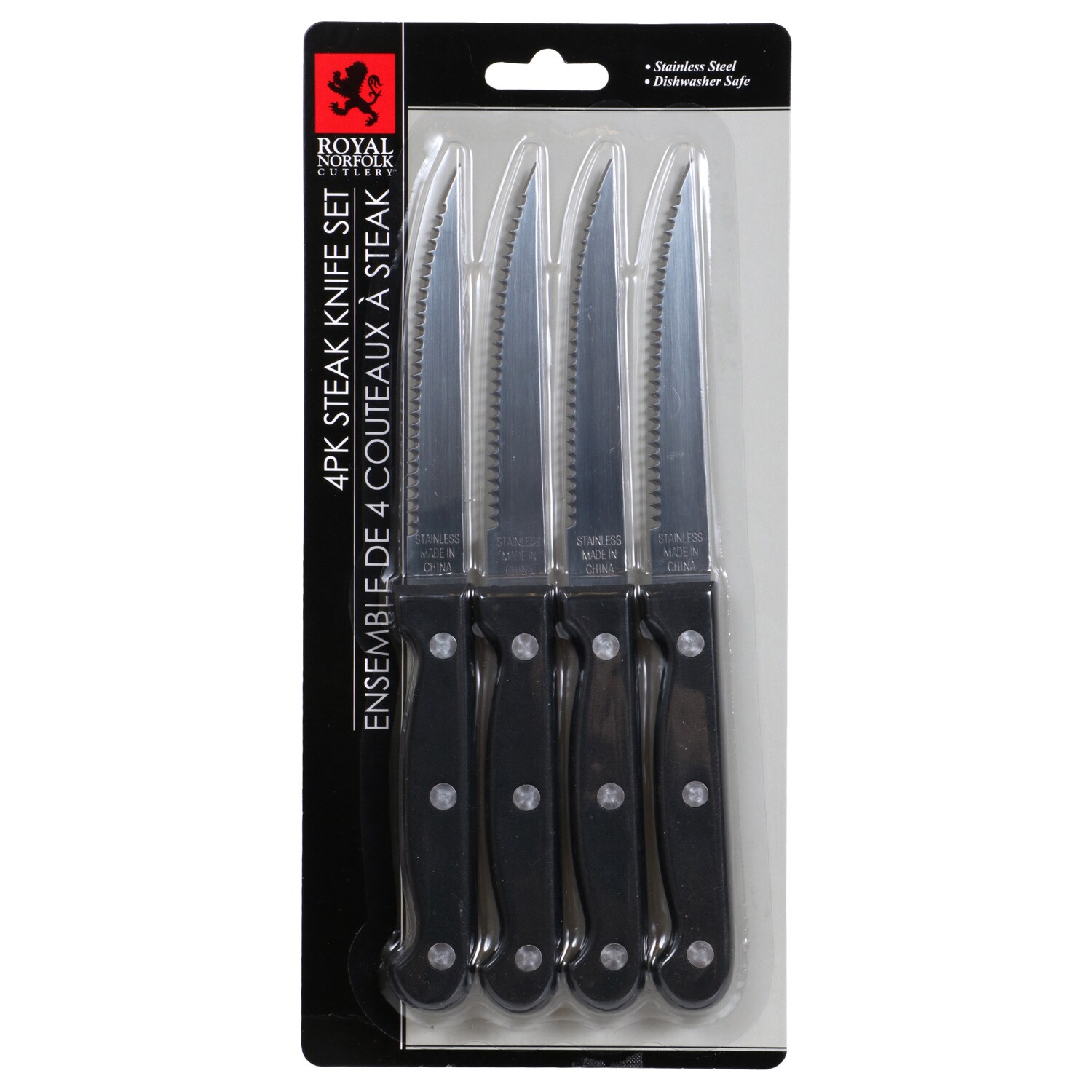Packs Royal Norfolk Stainless-Steel Steak Knives, 4-ct 