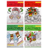 Kick Back and Color Christmas-Themed Adult Coloring Books with Music — Dollar Tree