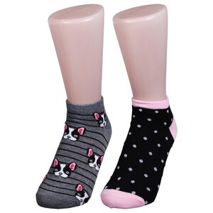 Bulk Women's Novelty Fashion Low Cut Socks, 2 pair per Pack | Dollar Tree
