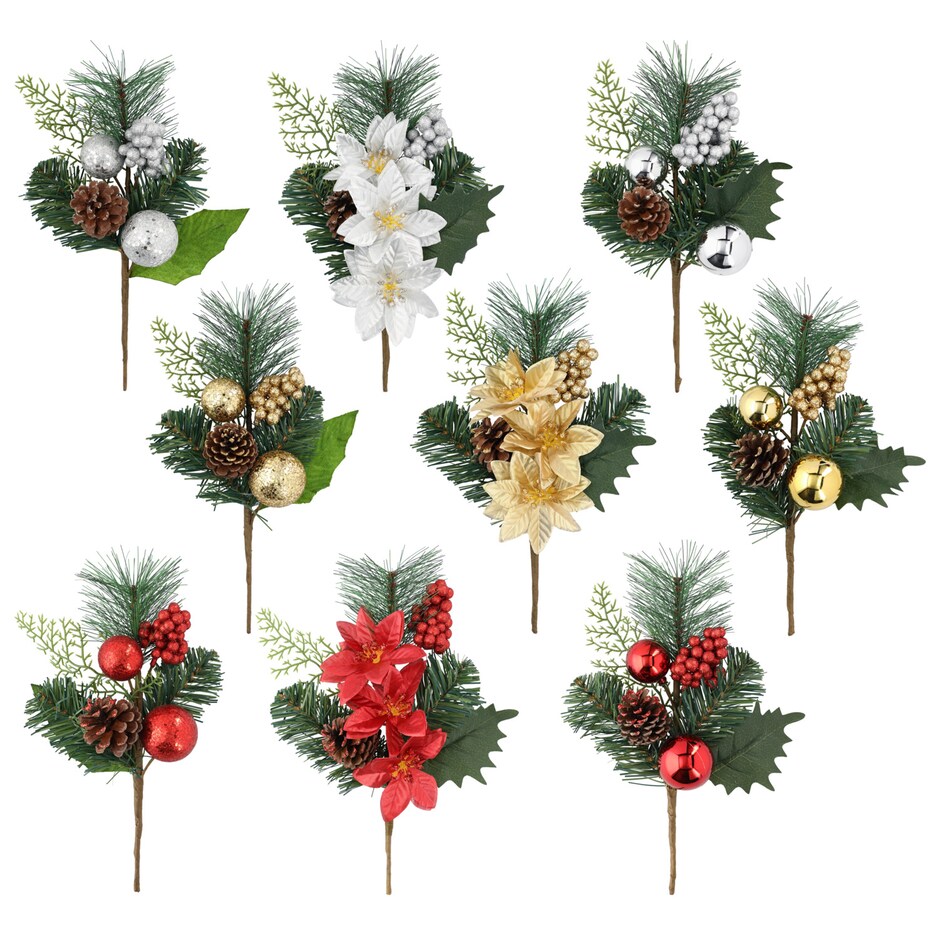 Christmas House Artificial Floral Picks, 13 in.