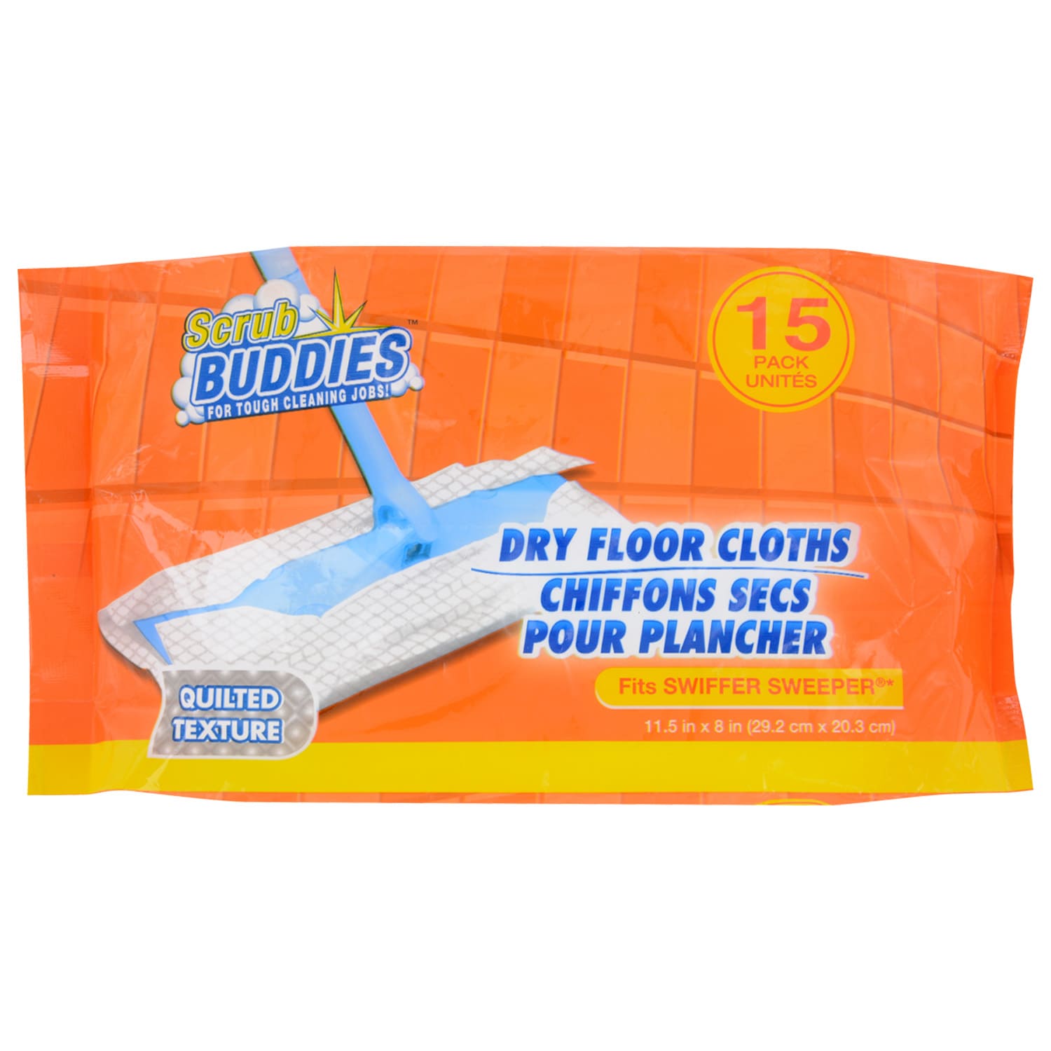 Scrub Buddies Dry Floor Cloths Fits Swiffer Sweeper 15pack X 4 60 for sale online 