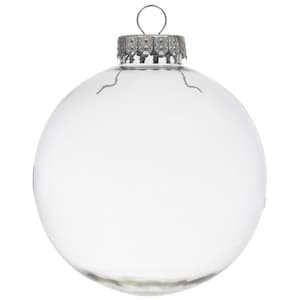 Crafter's Square Paintable Clear Plastic Christmas Balls, 4 in.