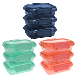 Plastic Snack Containers with Lock-Top Lids, 3-ct. Bonus Packs