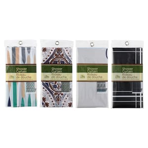Home Collection Stylish Printed Shower Curtains 72x70 In