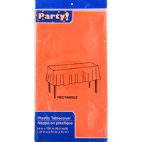 Bulk Rectangular Orange Plastic Table, Does Dollar Tree Have Tablecloths