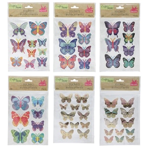 Crafter's Square Foil & Glitter Butterfly Pop-up Stickers