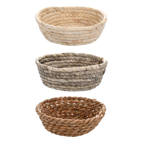View Weaving Straw Plate Baskets