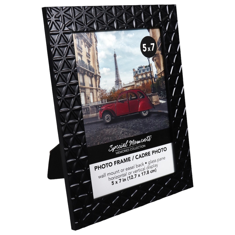 Bulk Special Moments Black Crisscross Embossed Picture Frames, 5x7 in ...
