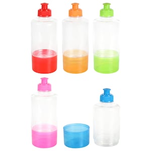 24 Clear Water Bottles with Removable Snack Compartments, 13 oz at Dollar Tree