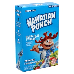 Hawaiian Punch Berry Blue Typhoon Sugar Free Powdermix Drink Mix, 8-ct.  Packs