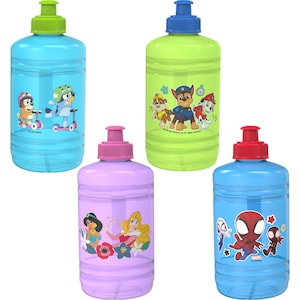 Licensed Character Plastic Jugs with Pull-Top Spouts, 16 oz.