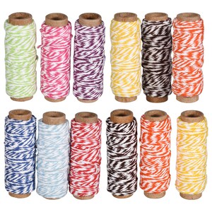 Cotton Twine String Bakers Rope: 2 Roll Twines For Crafts Gift Wrapping